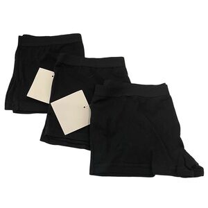 NWT SUPER SOFT BUNDLE OF 3 Black Booty Boy Shorts Loungewear Women's Medium